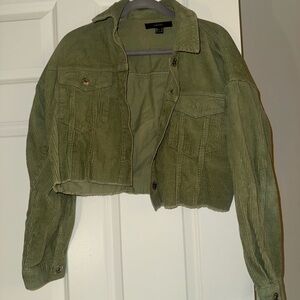 Forever 21 Olive Corduroy Utility Jacket